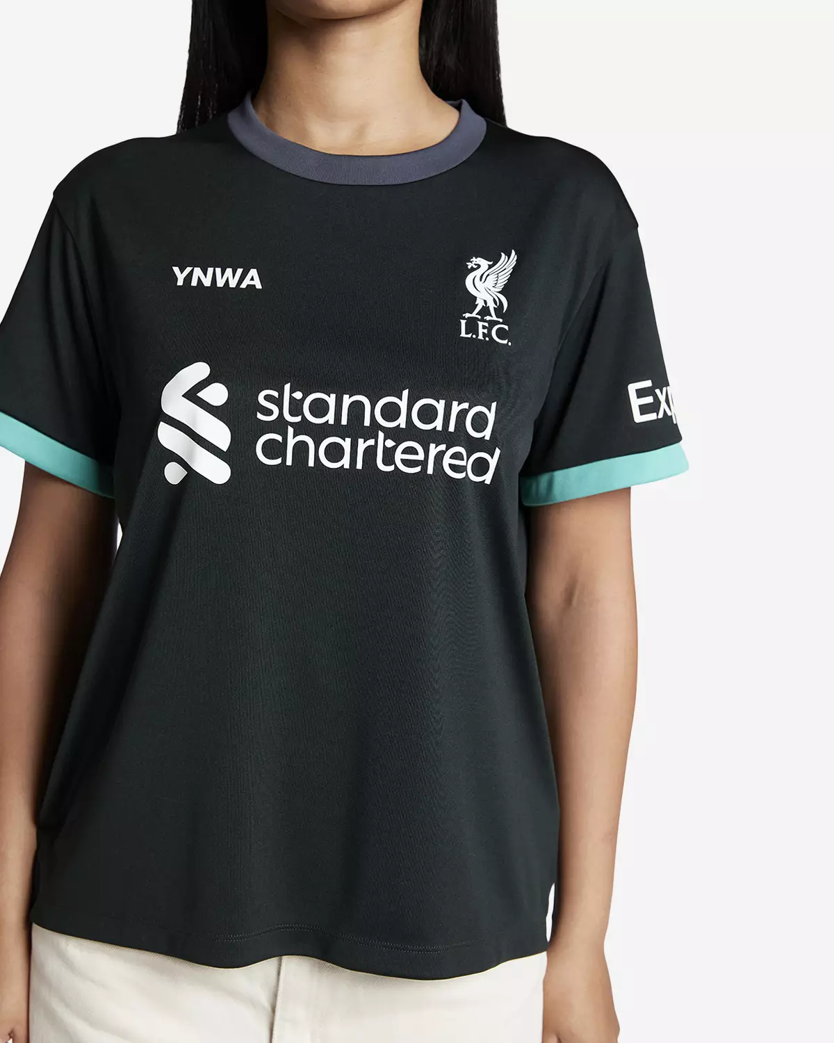[Women Away] Liverpool FC 24/25 Supporter Jersey Away Women Night Forest - Official LFC Jersey Original Wanita