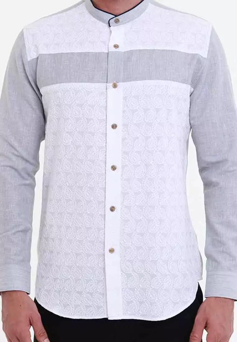 MAGINOT AAGHA A GREY Koko Slim Fit Lengan Panjang