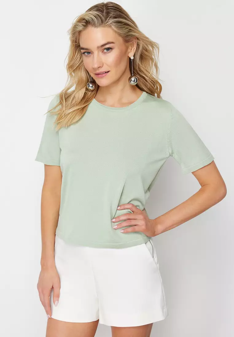 Buy Trendyol Round Neck Knit T-Shirt 2025 Online ZALORA