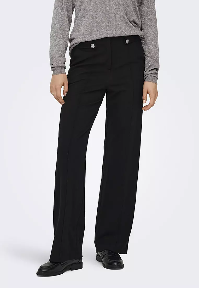 Buy JACQUELINE DE YONG Button Jersey Pants 2026 Online | ZALORA
