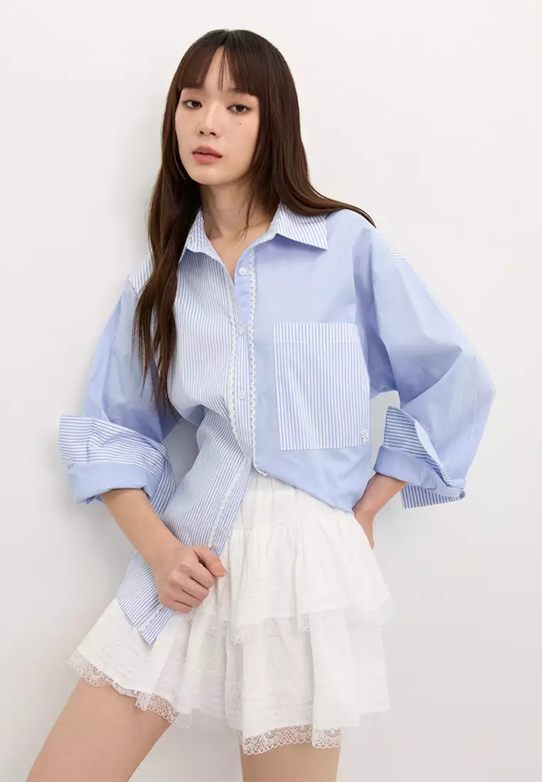 Asymmetric Button-Up Shirt