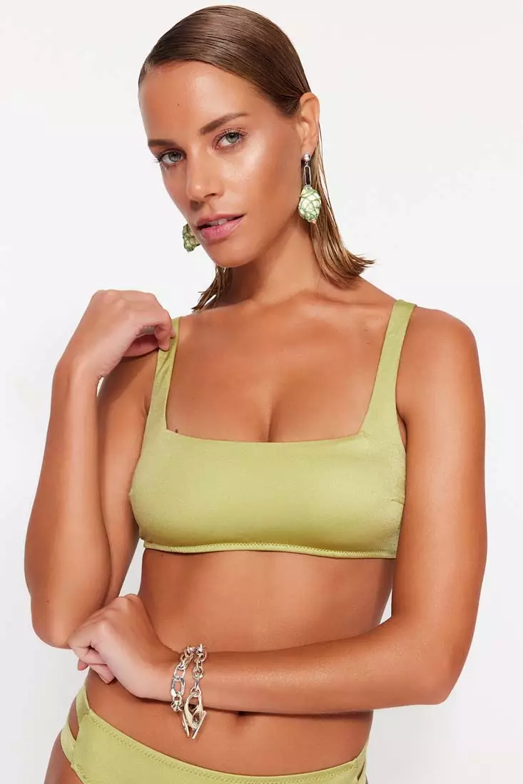 Trendyol Green Bralette Bikini Top 2024