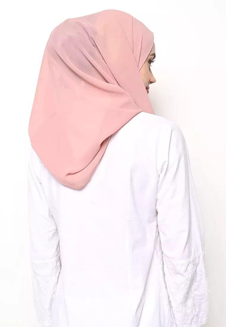 Pasmina  Cerutti Baby Doll Jahit Tepi Old Rose