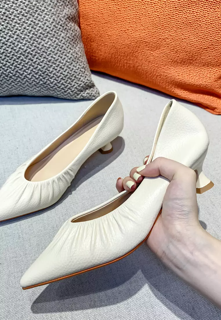 Soft Synthetic Leather Pointy Pumps 2048-9