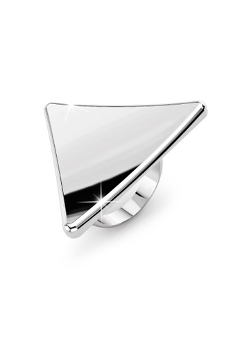 925 Signature silver 925 SIGNATURE Solid 925 Sterling Silver Minimalistic Triangle Ring 84817AC5034910GS_1