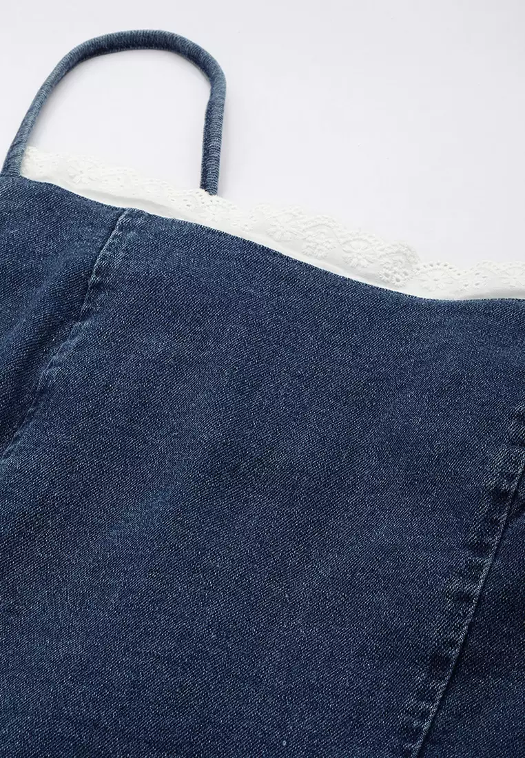 Atasan Korset Vintage Tali Spaghetti