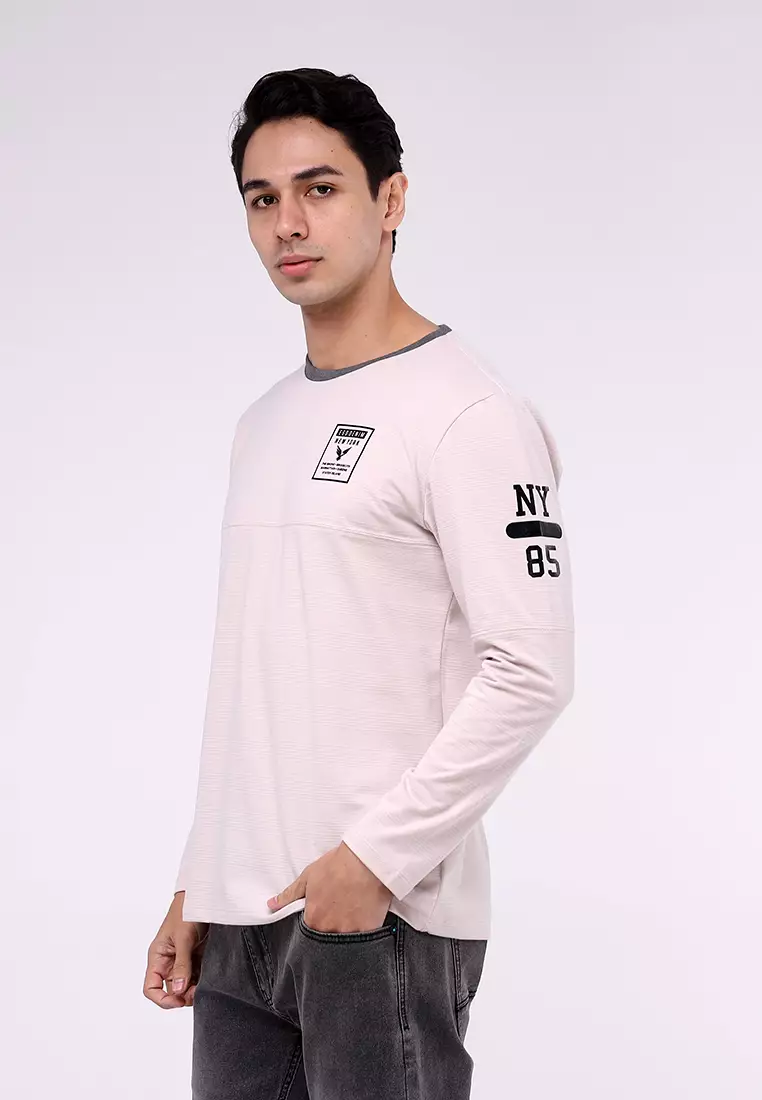 Roundneck Streaky Long Sleeve