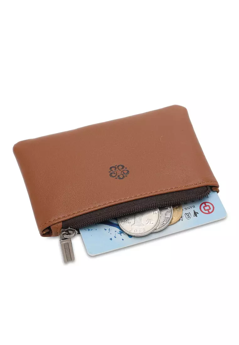 Men's Genuine Leather RFID Blocking Coin Pouch (Kantong Koin Pria Kulit Genuine RFID Blocking)