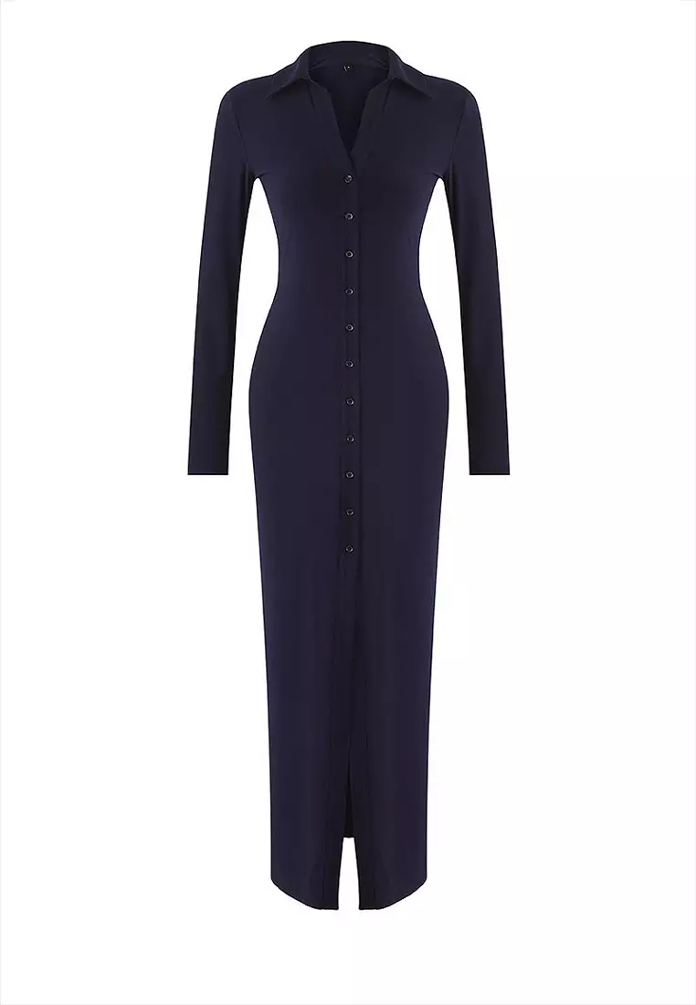 Polo Buttoned Maxi Shirt Dress