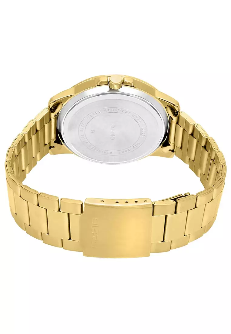 Casio - Jam Tangan Pria - Gold - Stainless Steel Bracelet - MTP-VD01G-9EVUDF