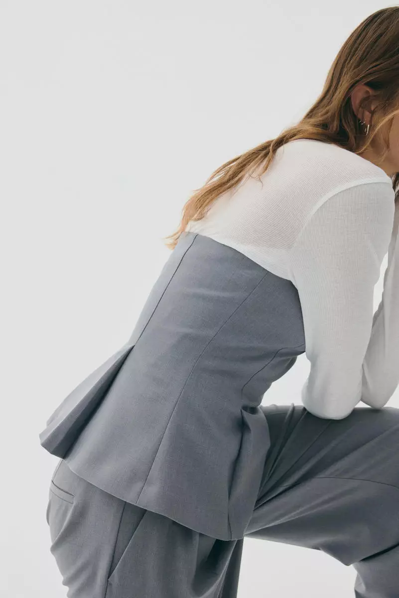 Flared bustier top