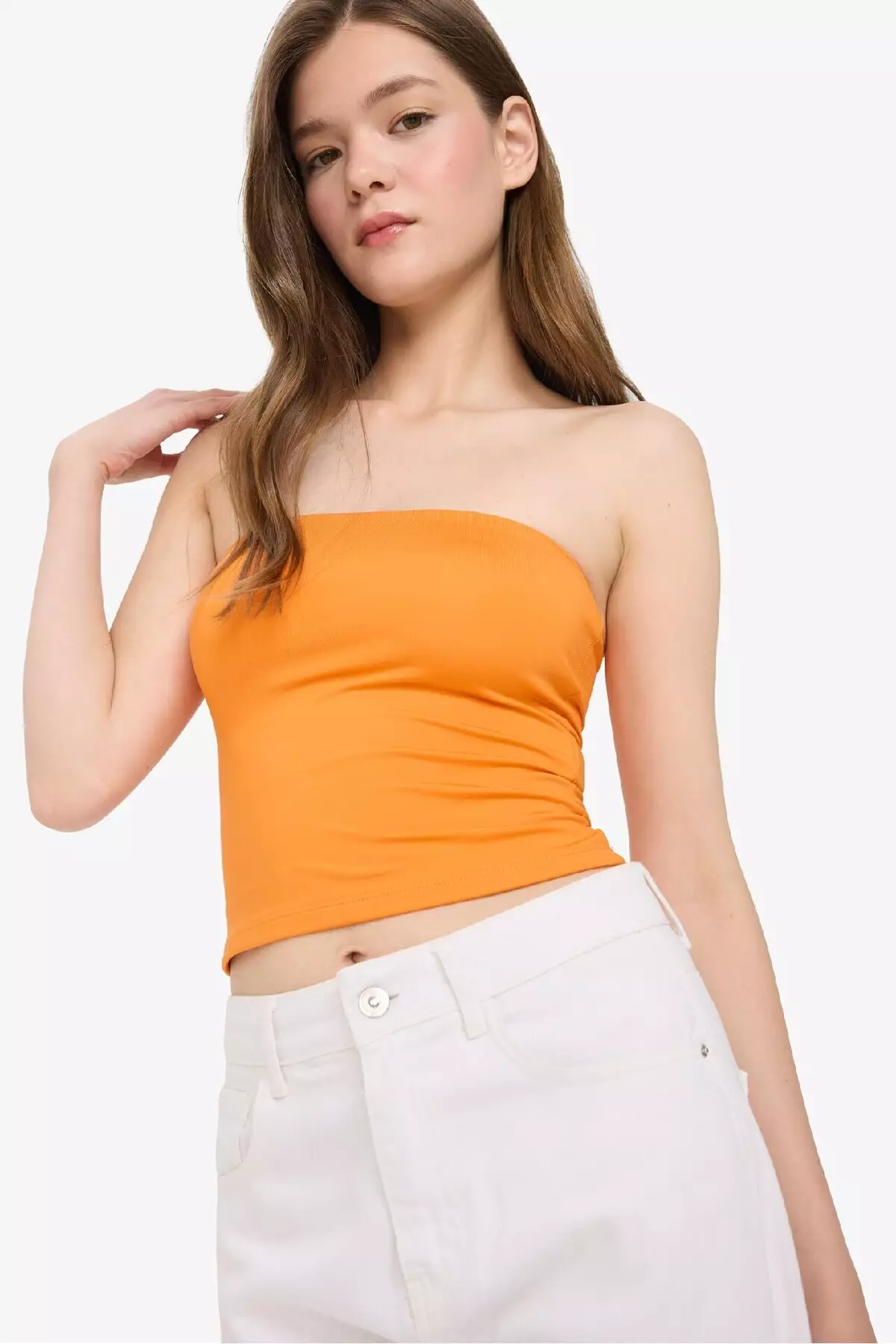 Cool Fitted Strapless Blouse F5162Ax25Sm