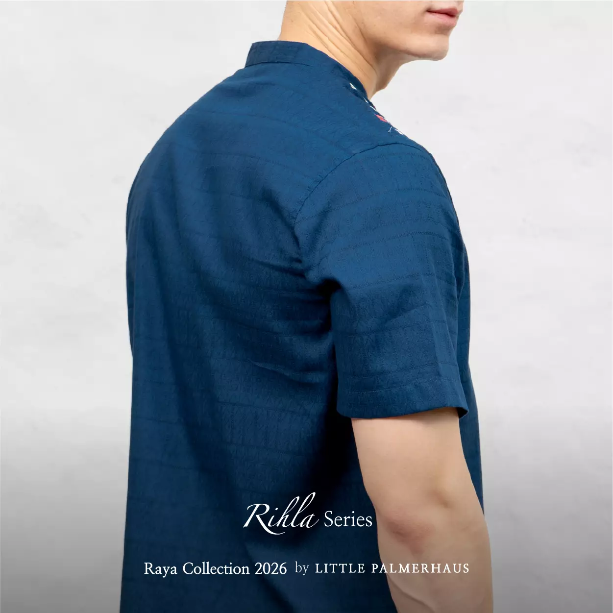 Little Palmerhaus - Baju Lebaran 2026 - Rihla Dad Koko Shirt (Baju Koko Pria Dewasa) Blue