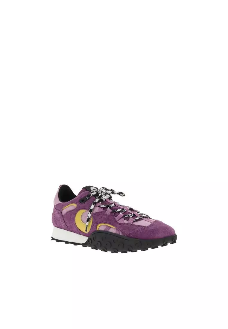 スニーカー MARINE SERRE Woman Sneakers Violet WFW036ARLEA0002 PU20 Buy Marine Serre Paneled Suede Sneakers with Rubber Sole