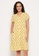 Clovia yellow Clovia Owl Print Button Me Up Short Nightdress in Yellow - 100% Cotton 811BEAAC9BE48FGS_1
