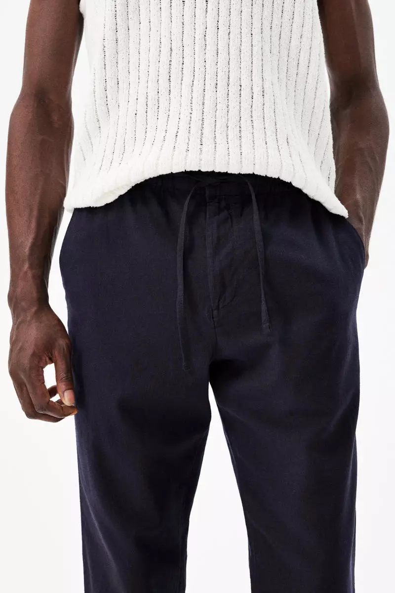 Regular Fit Linen-blend trousers
