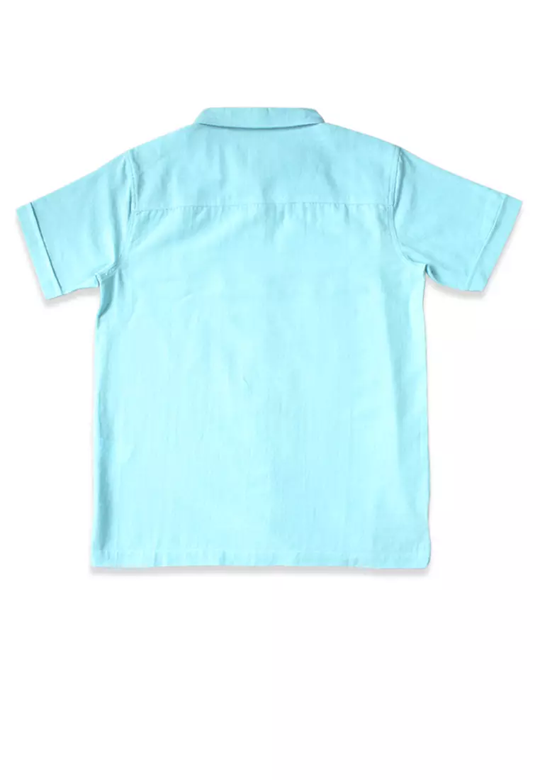 Shirt/ Kemeja Anak Laki/ Rodeo Junior Green Linen Shirt