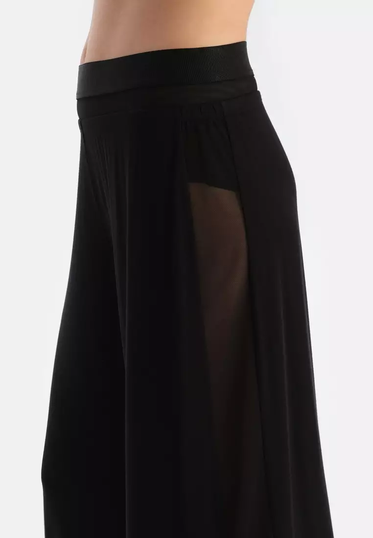 Black Trousers, Wide Cut, Underwear for Women