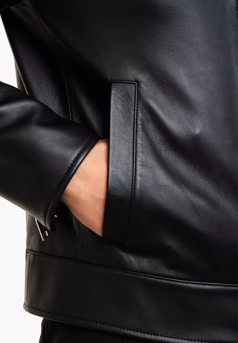 Bally Zipper Leather Jacket - Black