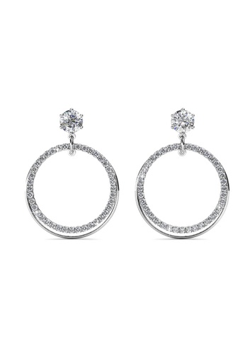 Her Jewellery silver Ariel Earrings - Made with Swarovski Crystals 338D9AC52F5F82GS_1
