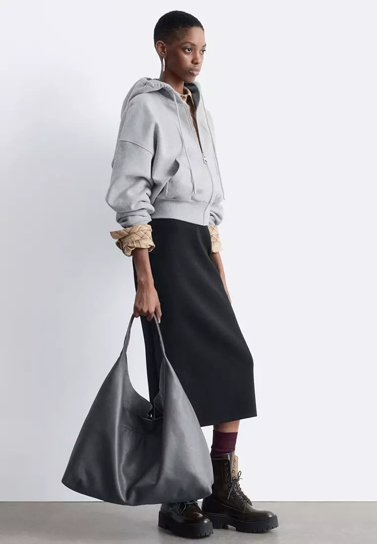 Cropped Zip-Up Hoodie