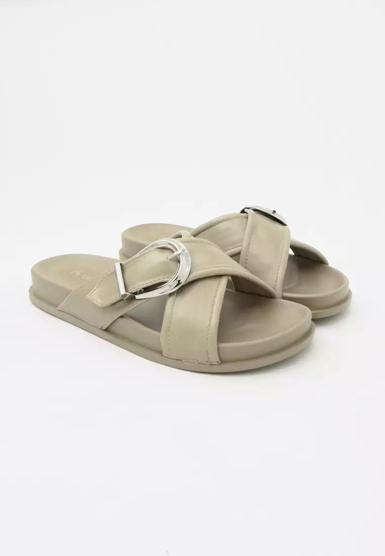 Slide On Flat Sandals