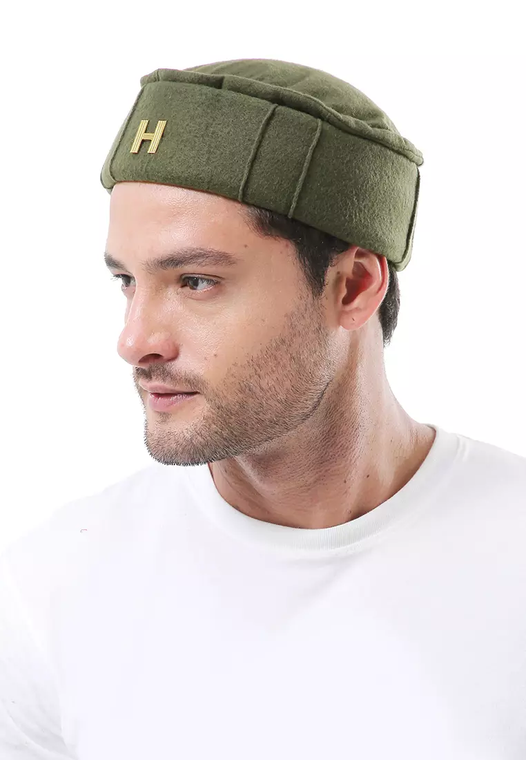 Kai Topi Peci Polos Pria Simple Design Material Plece ORIGINAL - Army
