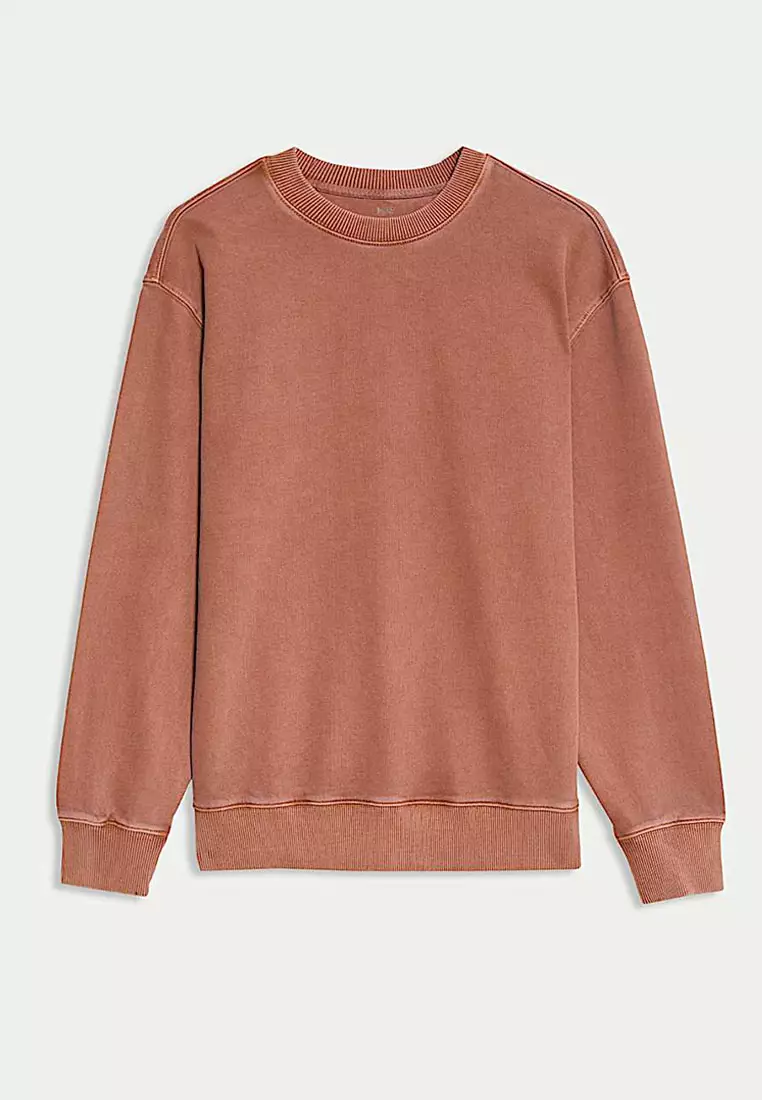 Pure Cotton Garment Dye Sweatshirt
