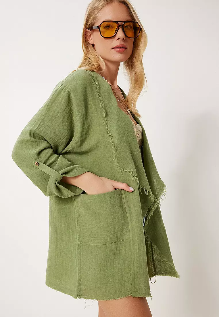 Fringed Seasonal Muslin Jacket