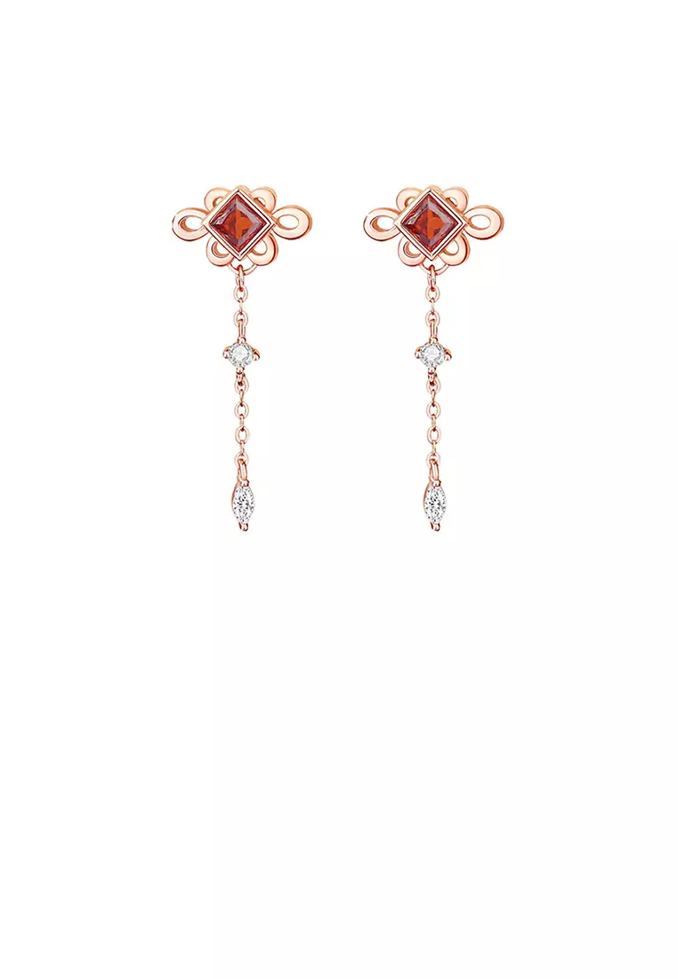 Chinese discount knot earrings