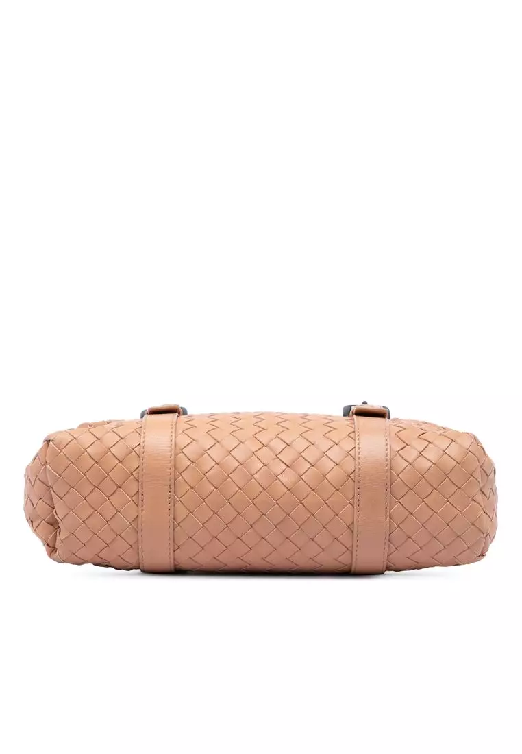 Pre-Loved Bottega Veneta Nappa Intrecciato Flap Satchel