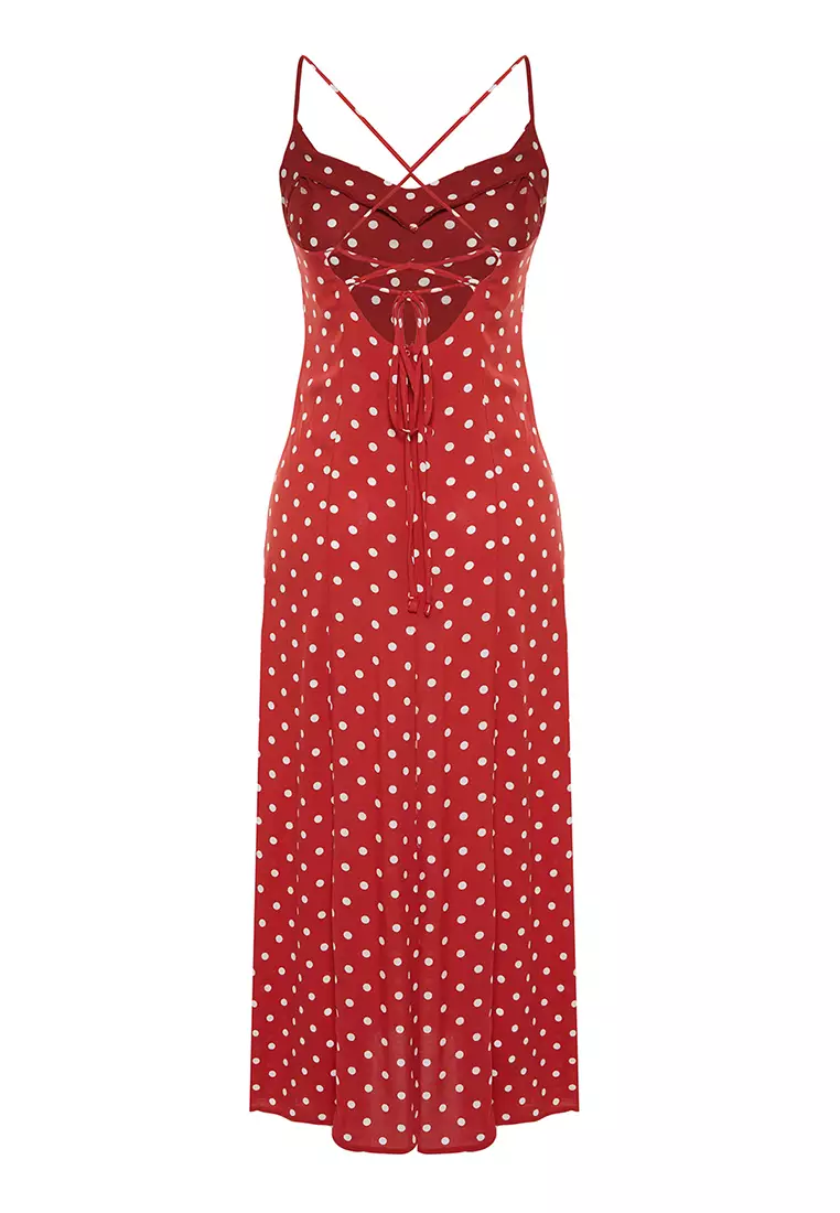 trendyol polka dot dress