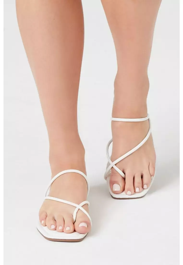 Forever 21 white sandals online