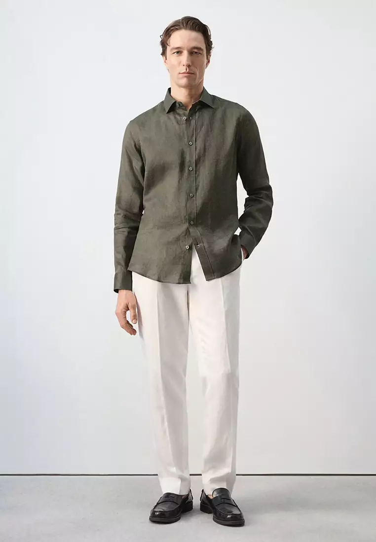 Regular-Fit 100% Linen Shirt