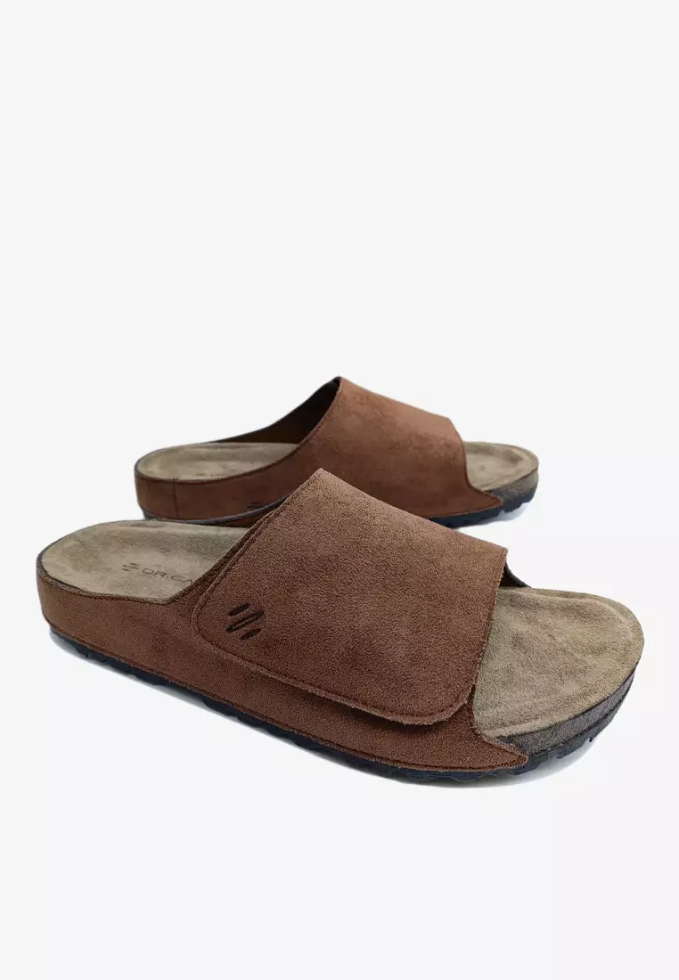 Dr. Cardin Men Cove Core Suede Comfort Sandals with Adjustable Strap D-SLB-8212