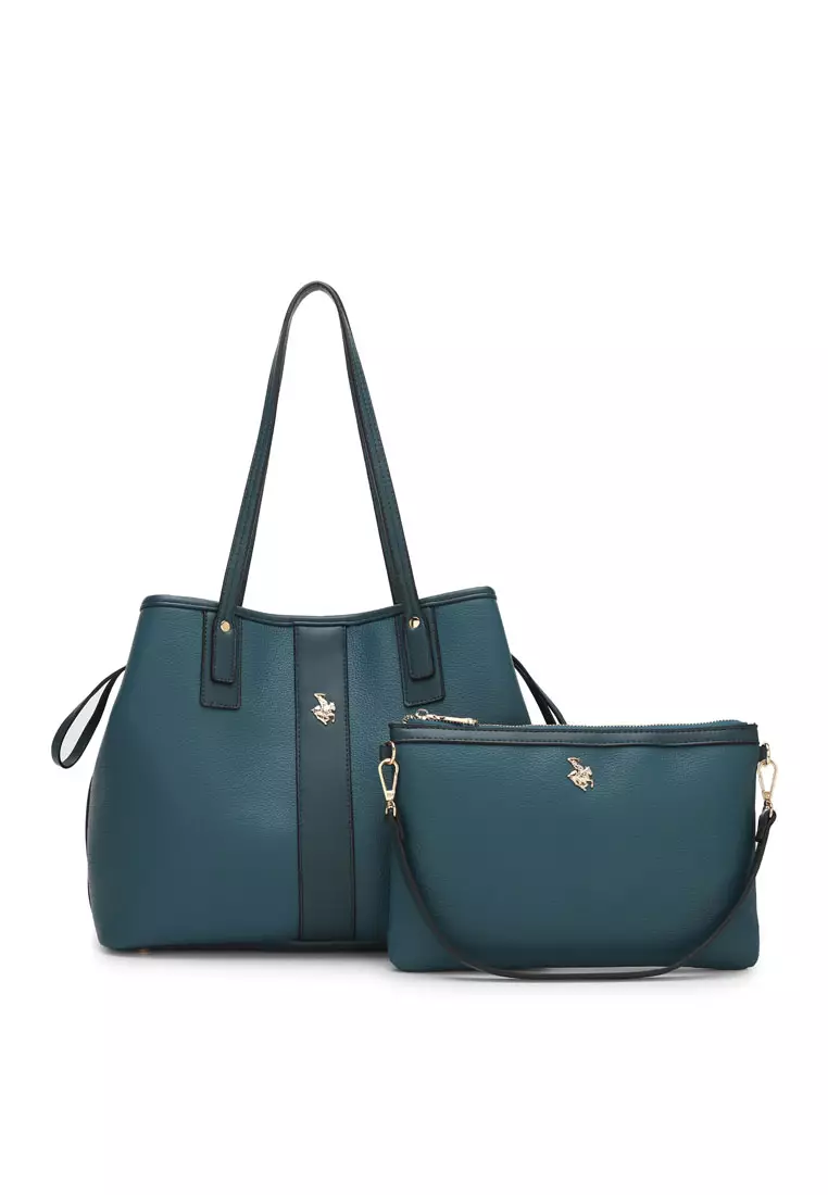 2-in-1 Tote Bag & Top Handle Bag - Blue