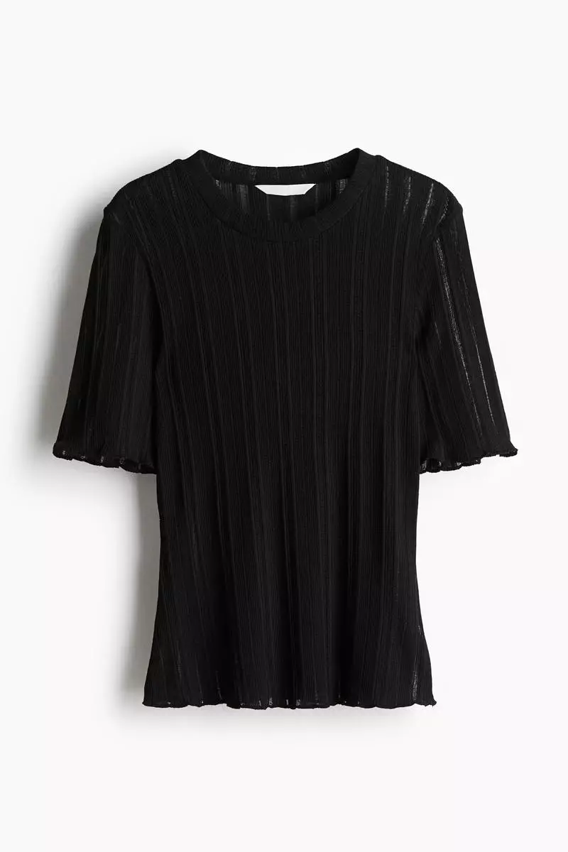 Buy H&M Rib-knit top Online | ZALORA Malaysia