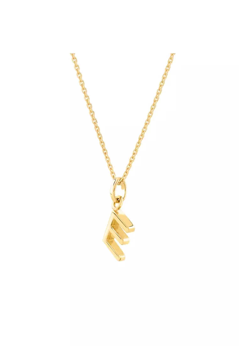 Gold e sales initial necklace