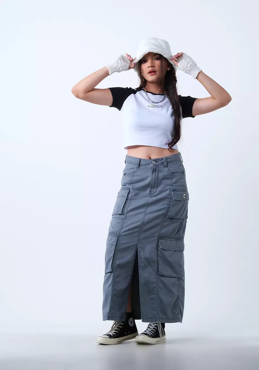 Kaos Wanita Baby Tee Shukai Offwhite