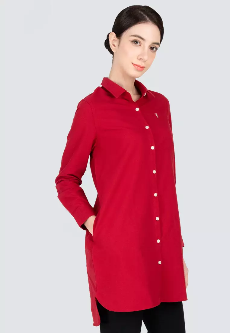 Polo Haus - Women’s Oxford Long Sleeve Shirt Dress WBSD001