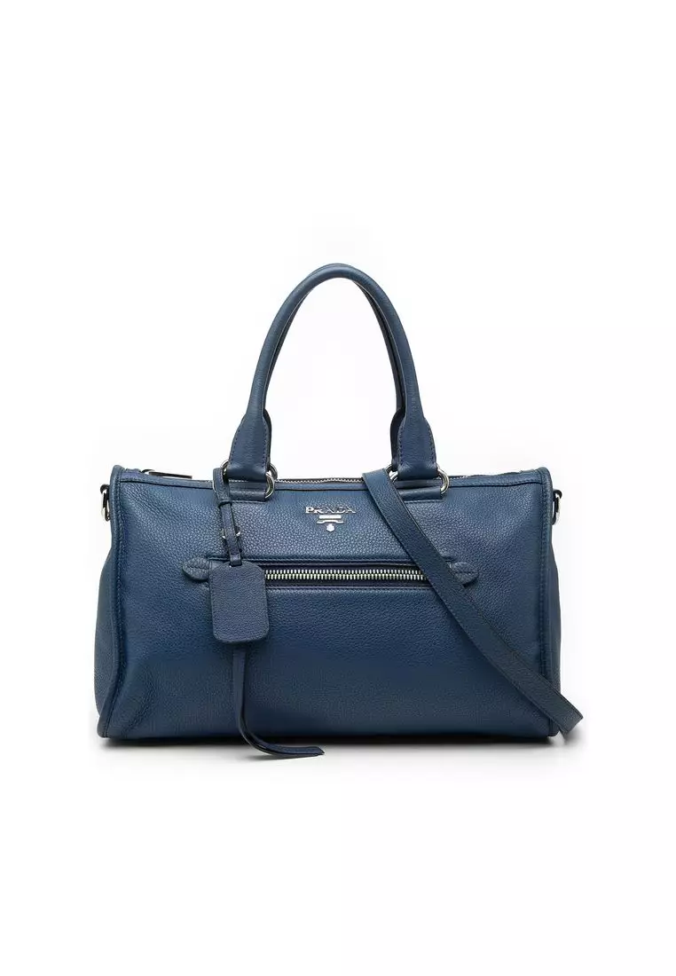 PRADA Pre-Loved Prada Vitello Phenix Zip Top Satchel 2026 | Buy