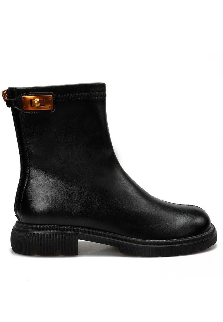 Round Toe Leather Chelsea Boots TE5348-8