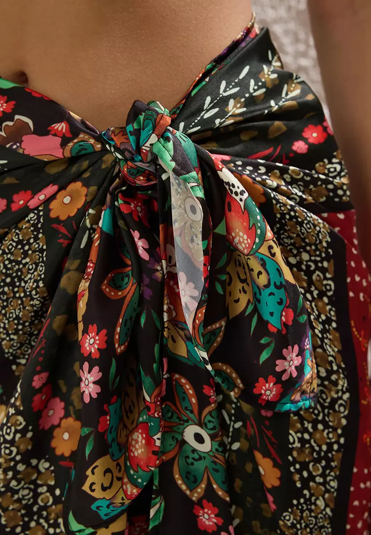 Ethnic Patterned Maxi Woven Beach Pareo TBESS23PR00005