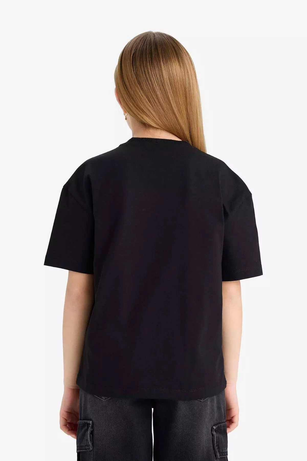 Girls Relax Fit Crew Neck Printed Short Sleeve T-Shirt E0389A825Sm