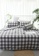 Milliot & Co. grey Quin Gingham SS 3-pc Fitted Sheet Set D2D9CHL2EB59B3GS_3