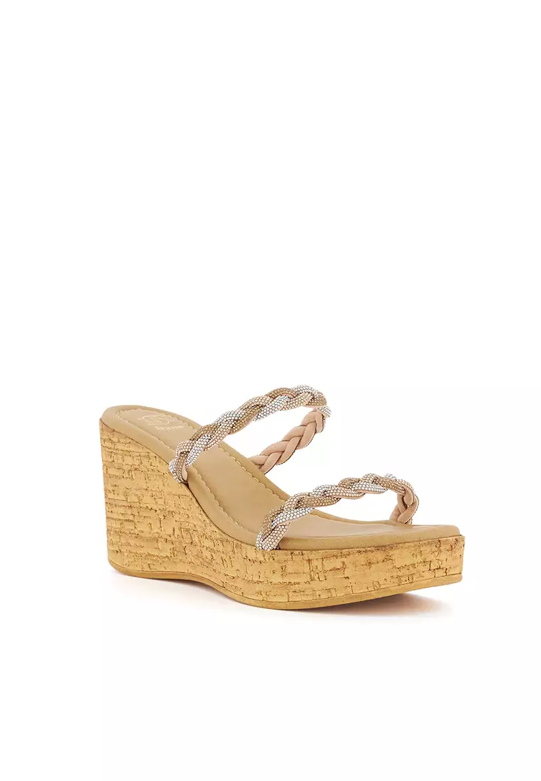 Discount on Dune London  shoes - SKU: Kiwi Double Plait Wedge Multi