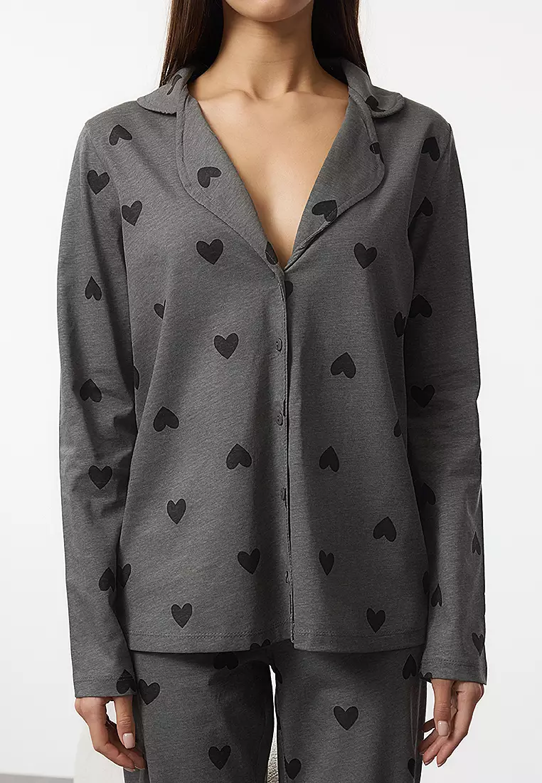 Heart Knitted Pajama Set