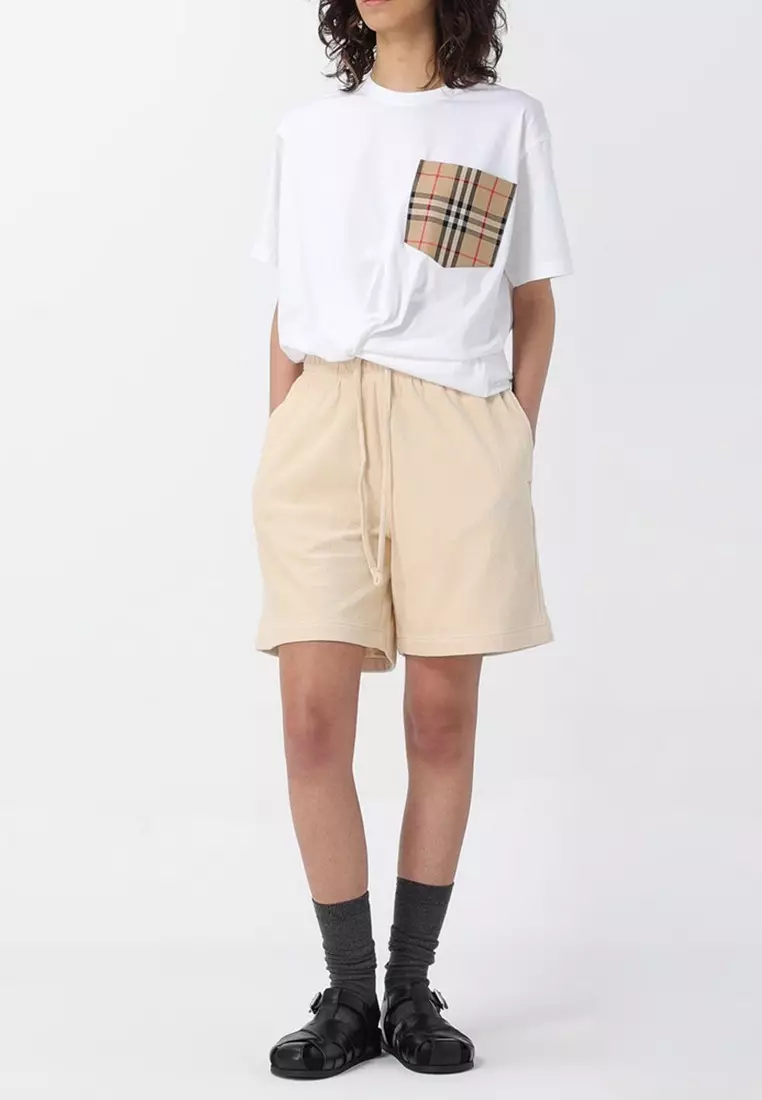 Check Pocket T-Shirt in White