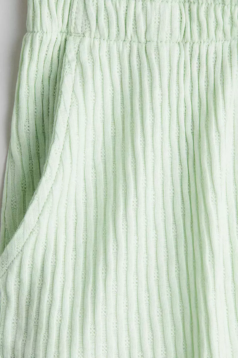 Pointelle jersey shorts