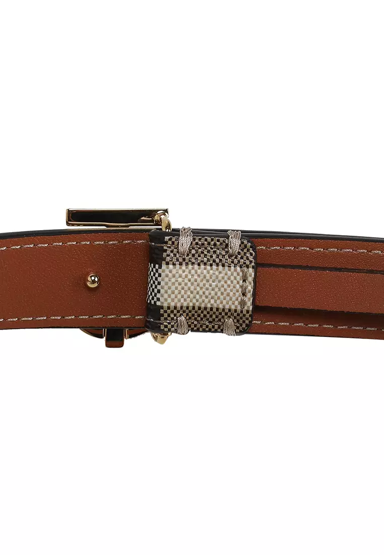 TB Monogram Check Belt 20mm (ct)